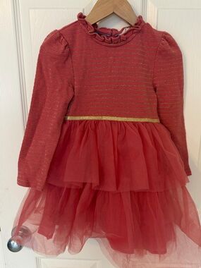 Mini Boden- Size 4/5 Jersey Tulle Ruffle Party Dress